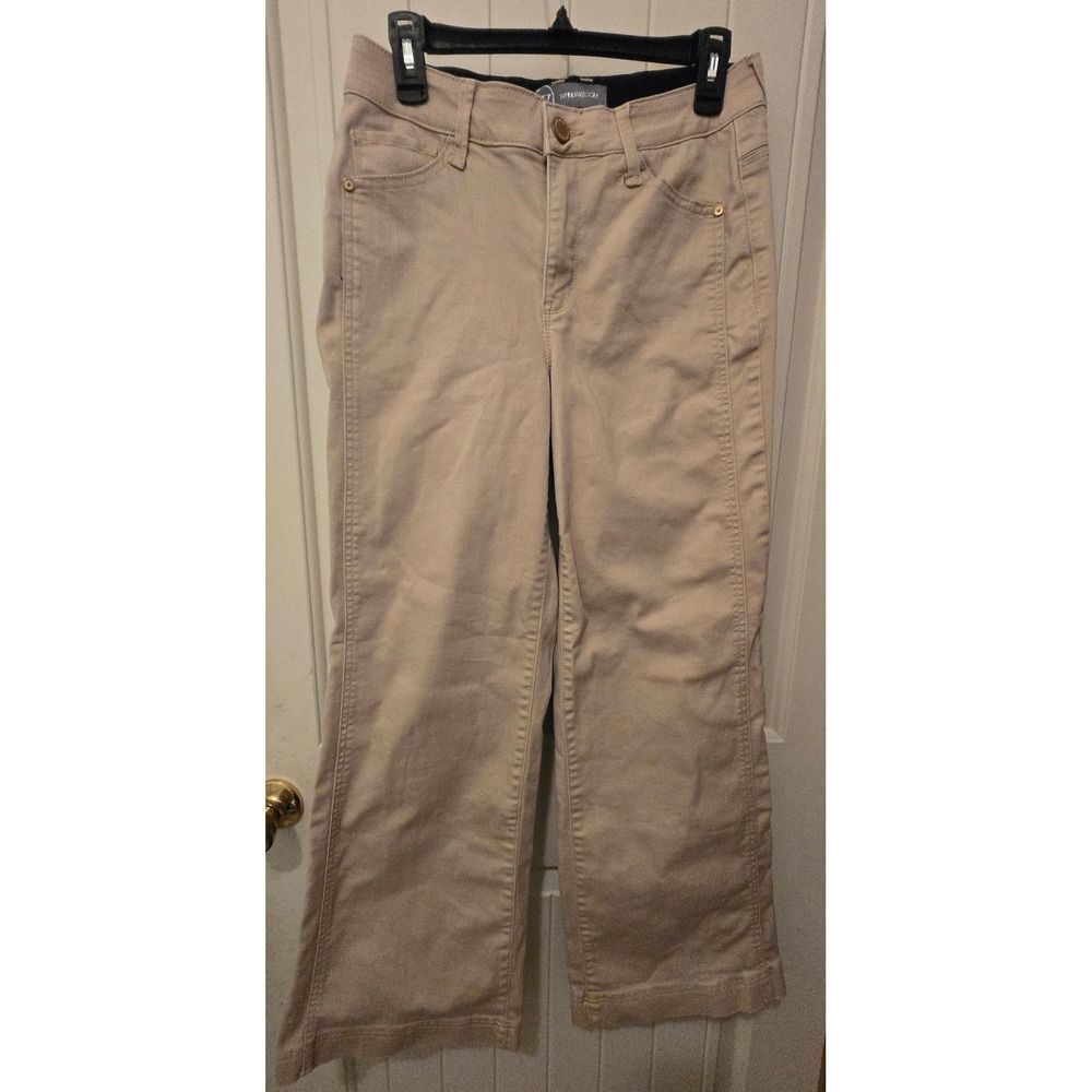 Wit & Wisdom Ab'solution Skyrise Wide Leg Pants Tan Beige Size 6